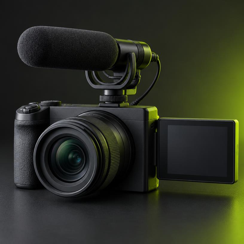 4K Vlog Camera 64MP + Shotgun Mic